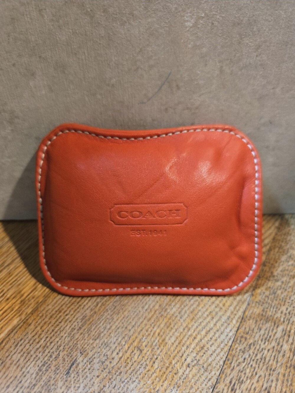 Rare! Coach Red Leather Paperweight, Est. 1941